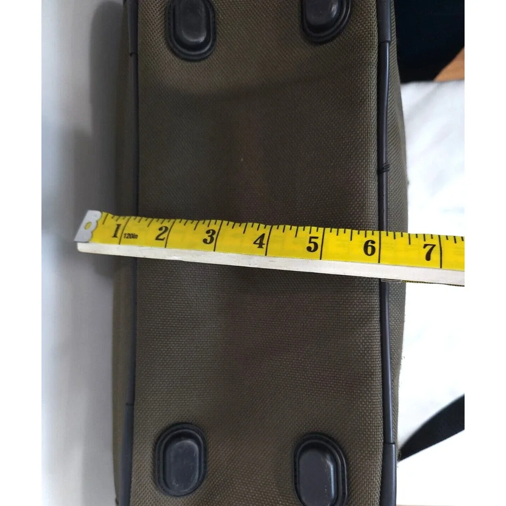 Eddie Bauer Luggage Carry On Handle & Shoulder Strap Canvas Bag Olive Black